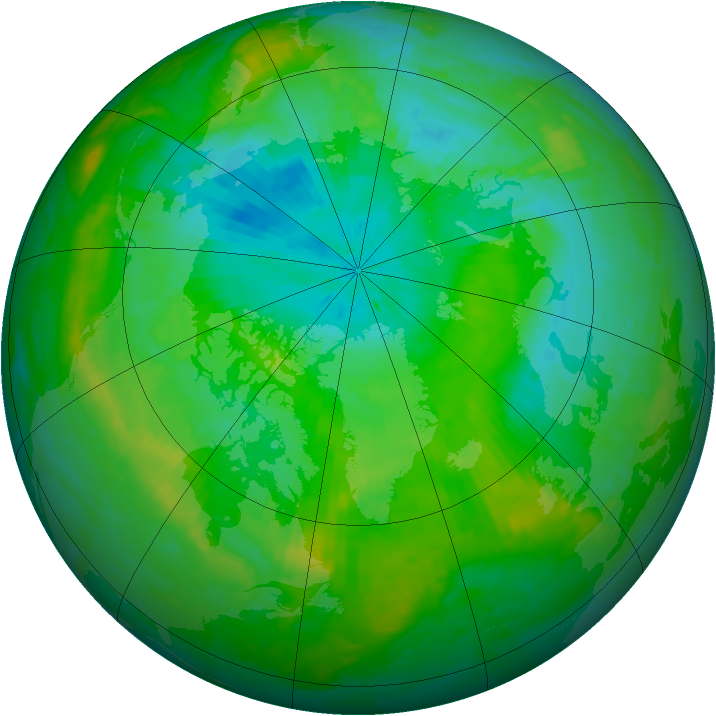 Arctic ozone map for 30 July 2002